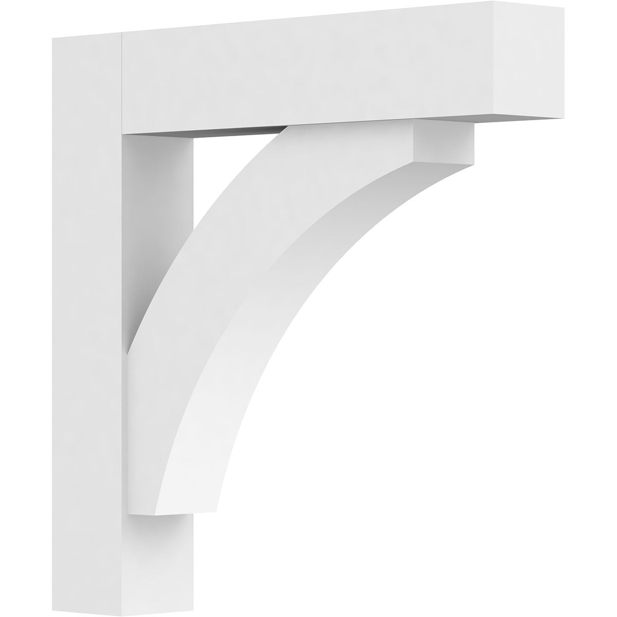 Ekena Millwork BKTP03X20X20THR05 Standard ThortonGrade 3-in x 20-in x 20-in Off-white PVC Standard bracket