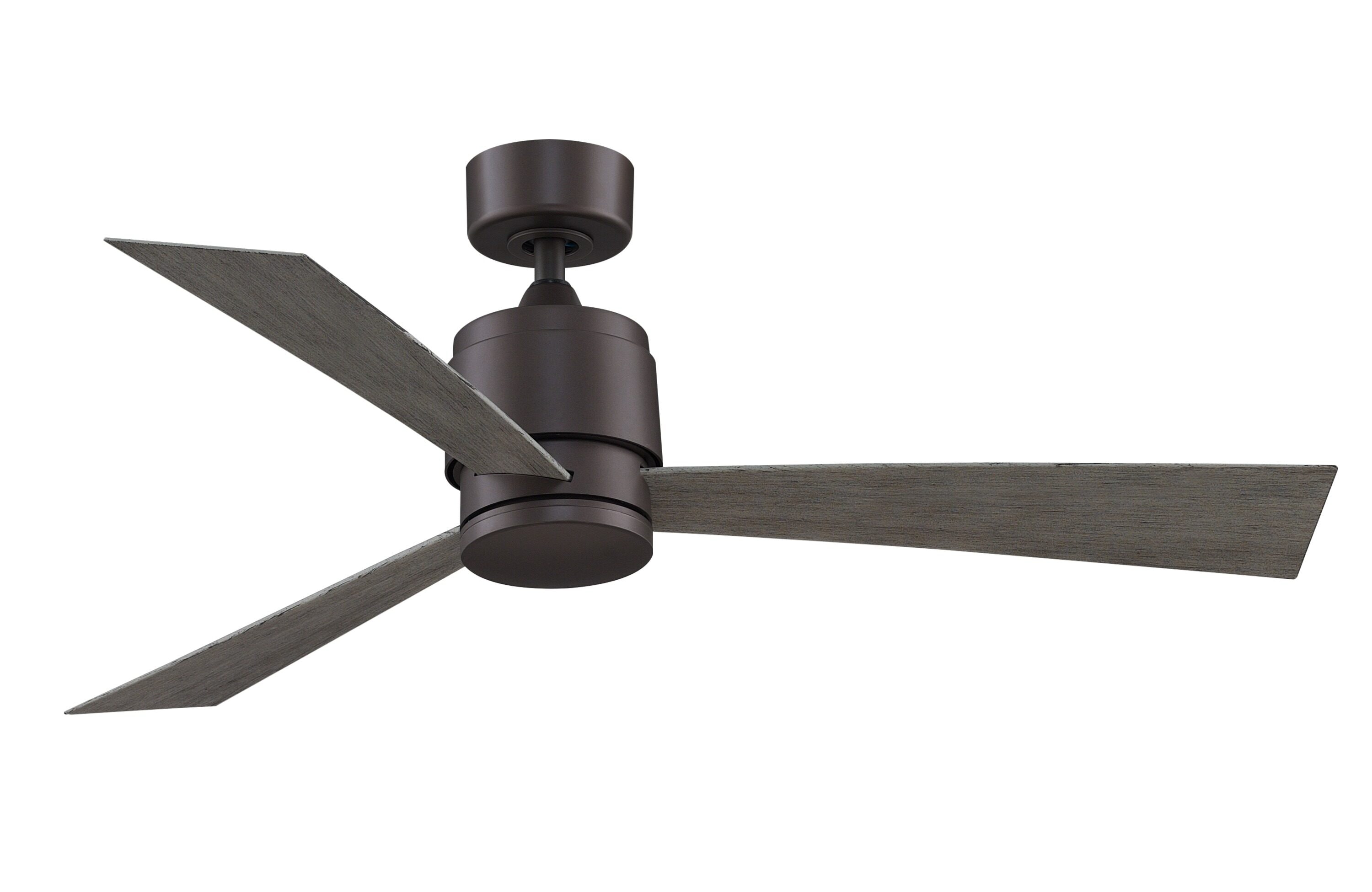 Fanimation FP4660GRW-52WEW Zonix Wet Custom 52-in Matte Greige Indoor/Outdoor Propeller Ceiling Fan and Remote (3-Blade)
