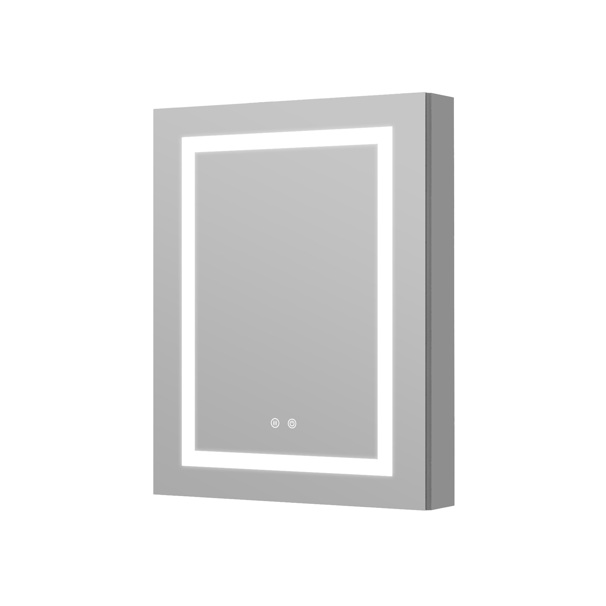 WELLFOR NIKA LED Bathroom Medicine Cabinet 24-in x 30-in Lighted LED ...