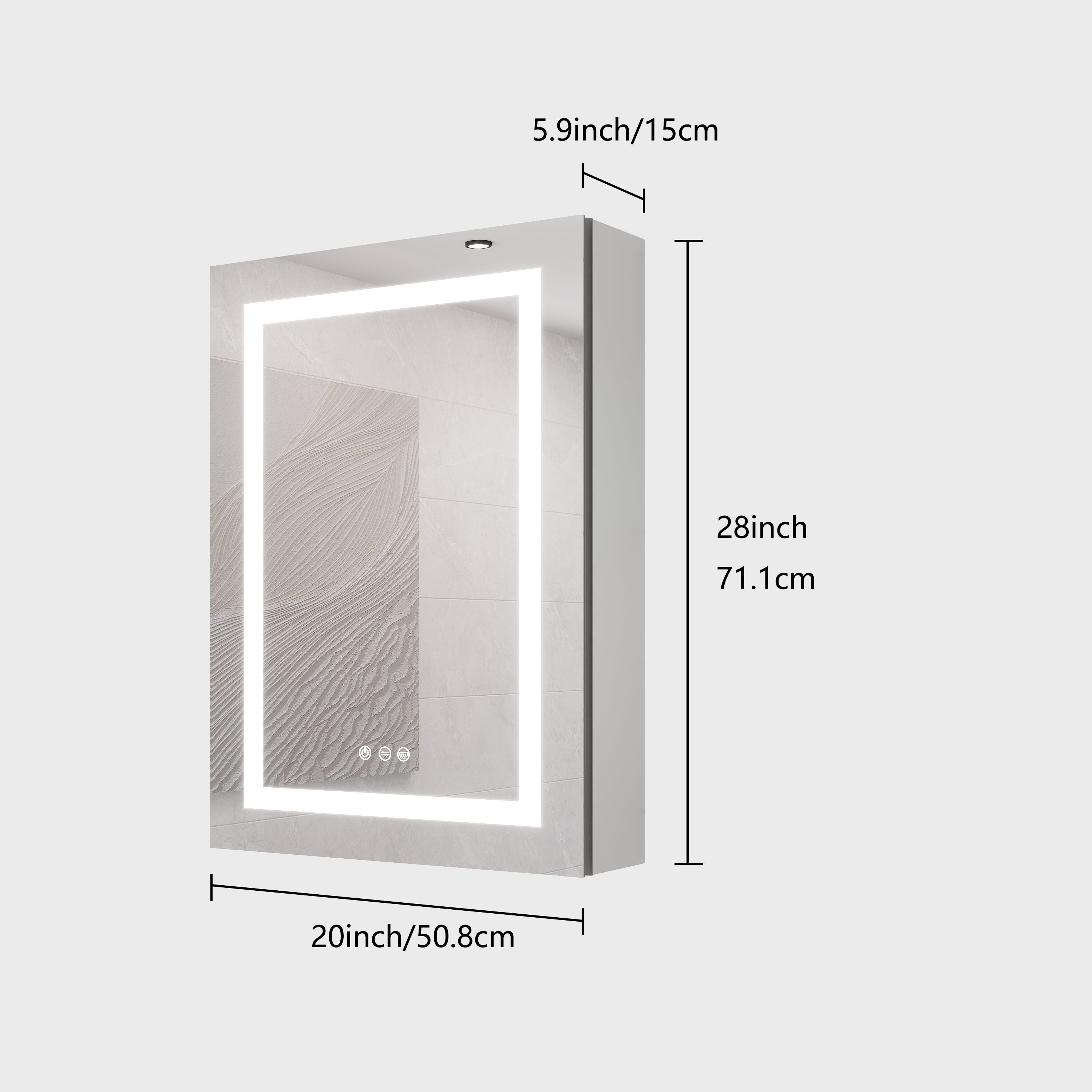 WELLFOR AMYD01-2028 Bathroom-Medicine-Cabinets - View #2