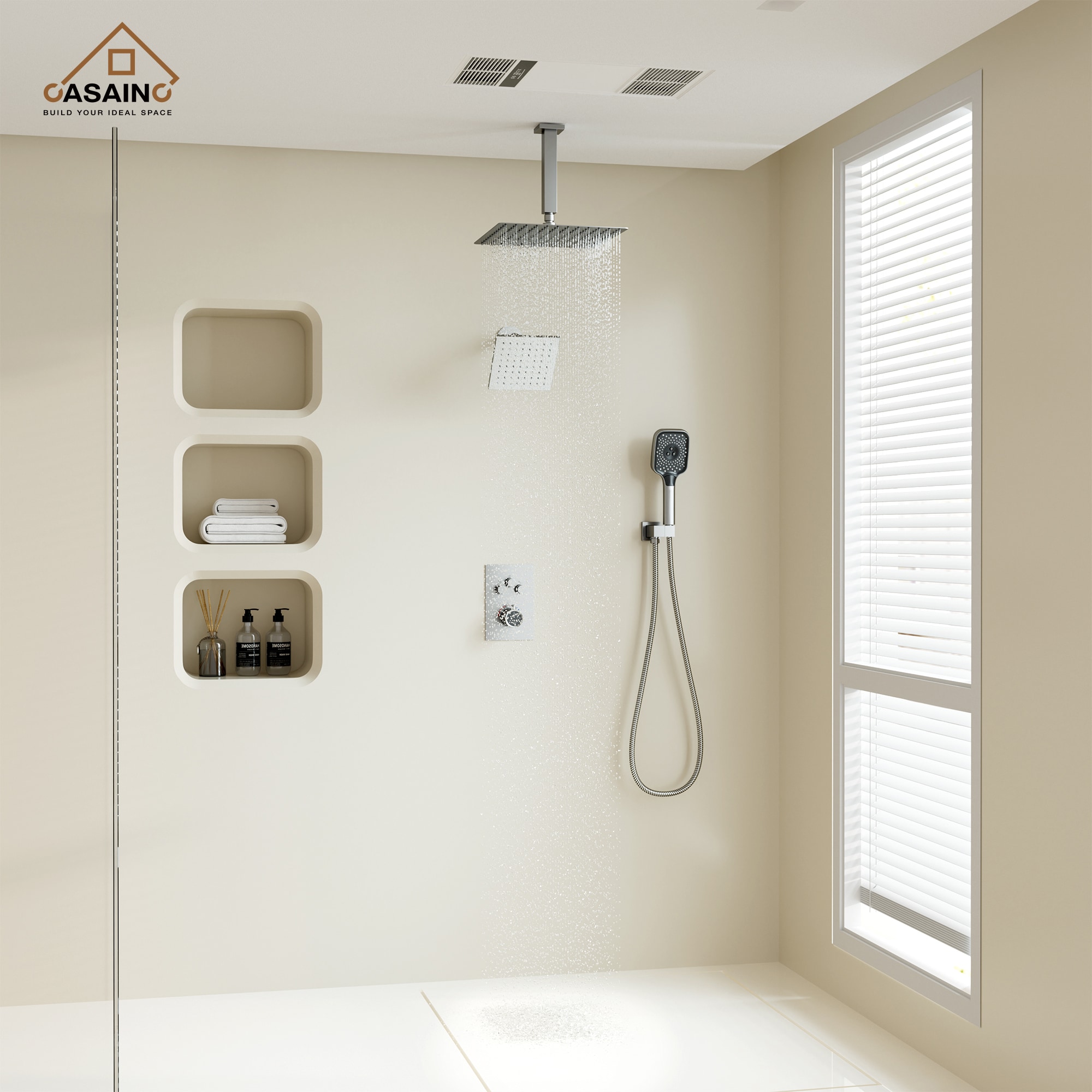 CASAINC CS6222-12BN Showerhead-Bar-Panels - View #3