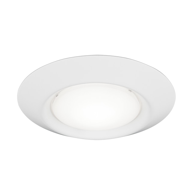Sea Gull Lighting 14540S-15 Traverse White 6-in 850-Lumen Warm White Round Dimmable LED Canless Recessed Downlight