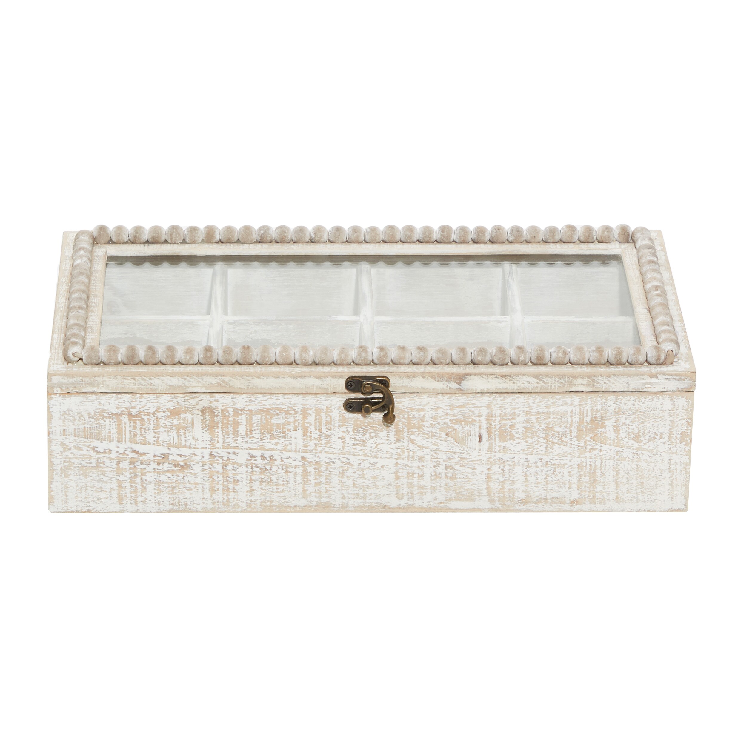 Grayson Lane White Wood Farmhouse Decorative Box in the Decorative ...