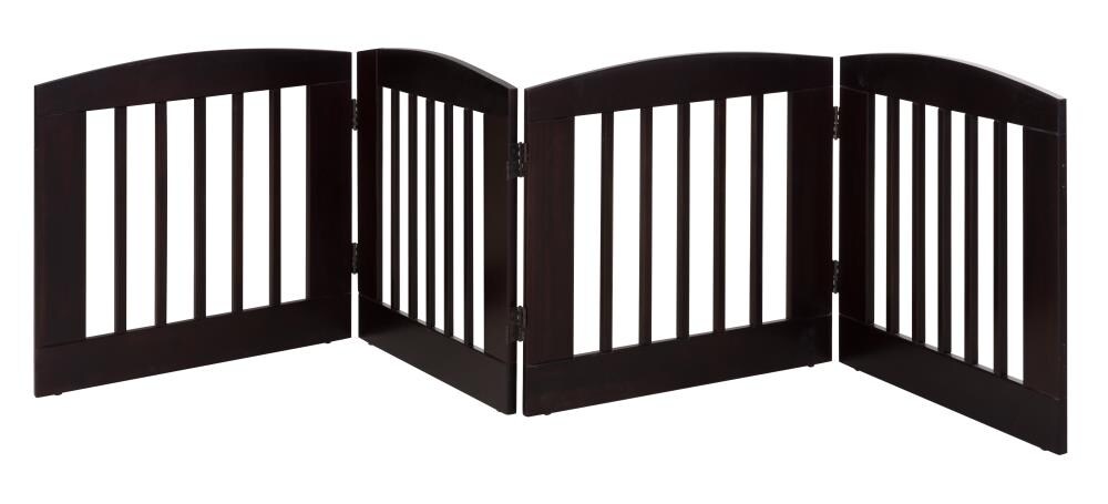 Camaflexi 452402 24-in H Freestanding Expandable Brown Wood Pet Gate