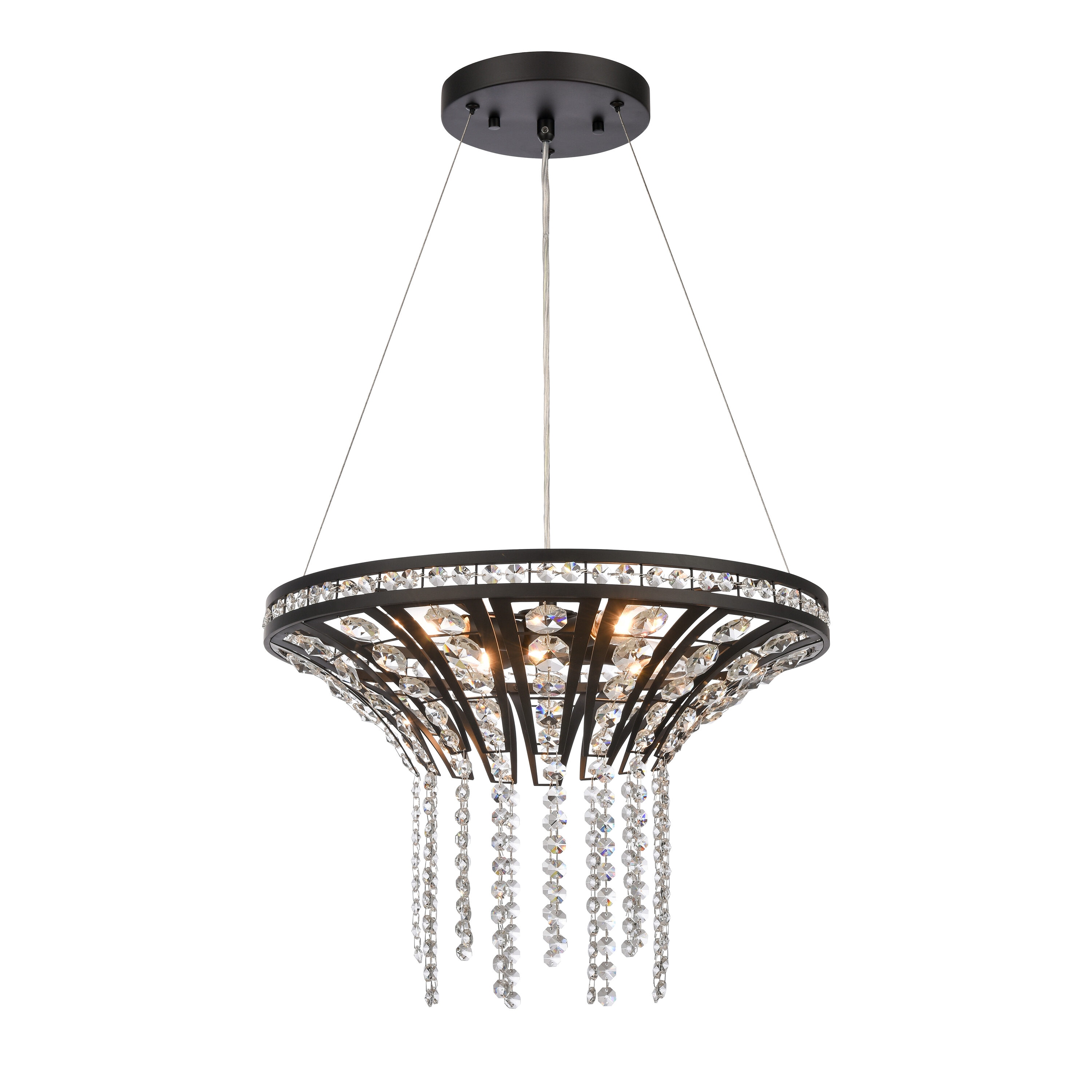 Westmore by ELK Lighting LW-220711249 Reflection Point 4-Light Matte Black Traditional Dry Rated Chandelier