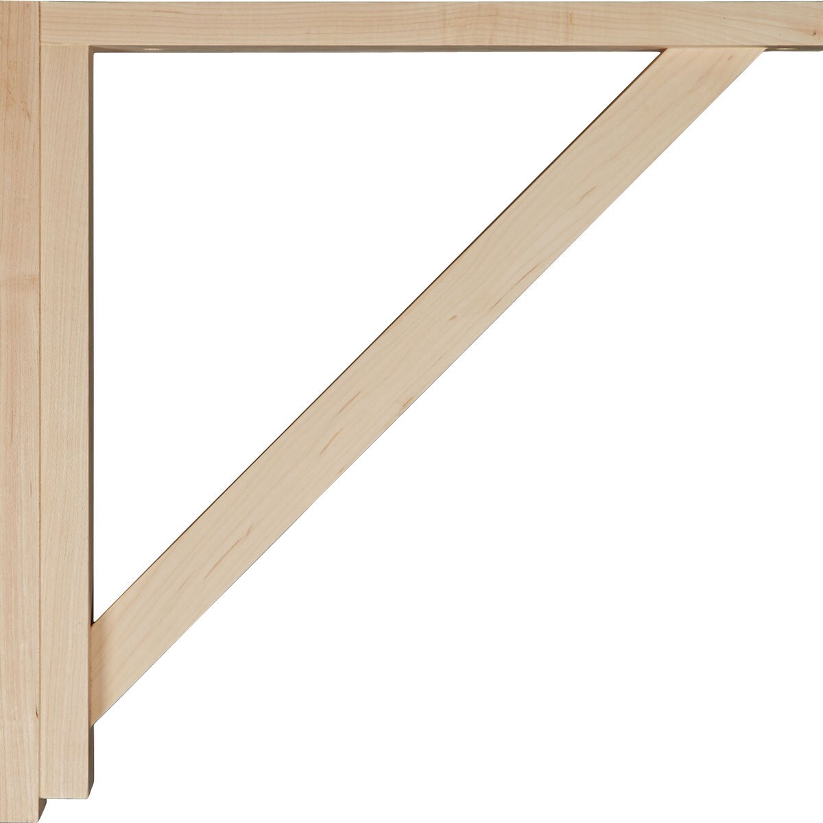 Traditional Rubberwood Shelf Bracket 2.5" W x 14.75" D x 14.25" H