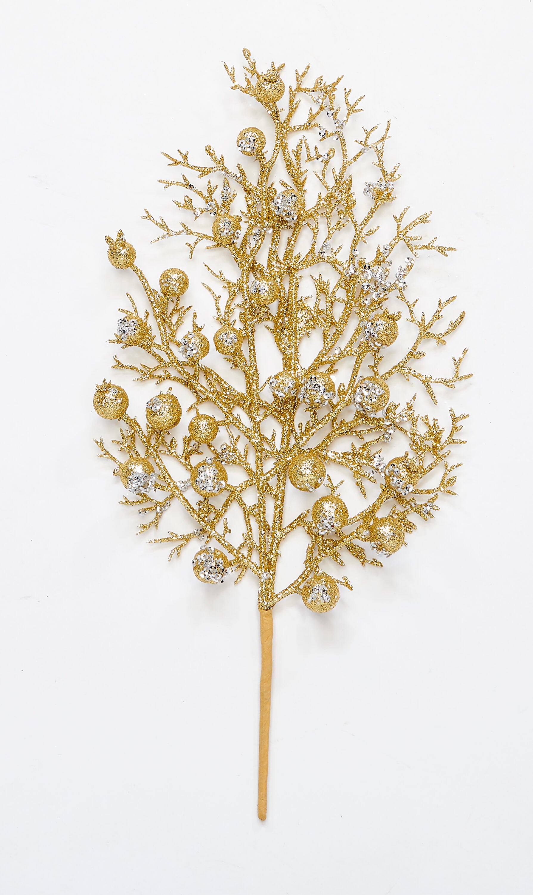 Worth Imports 15007GO 6 -Pack Gold Berry Spray Christmas Tree Pick