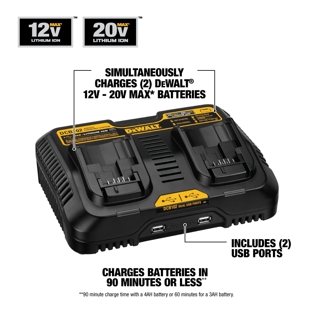 Black and Decker Genuine 18v Twin Li-ion Battery and Charger Pack