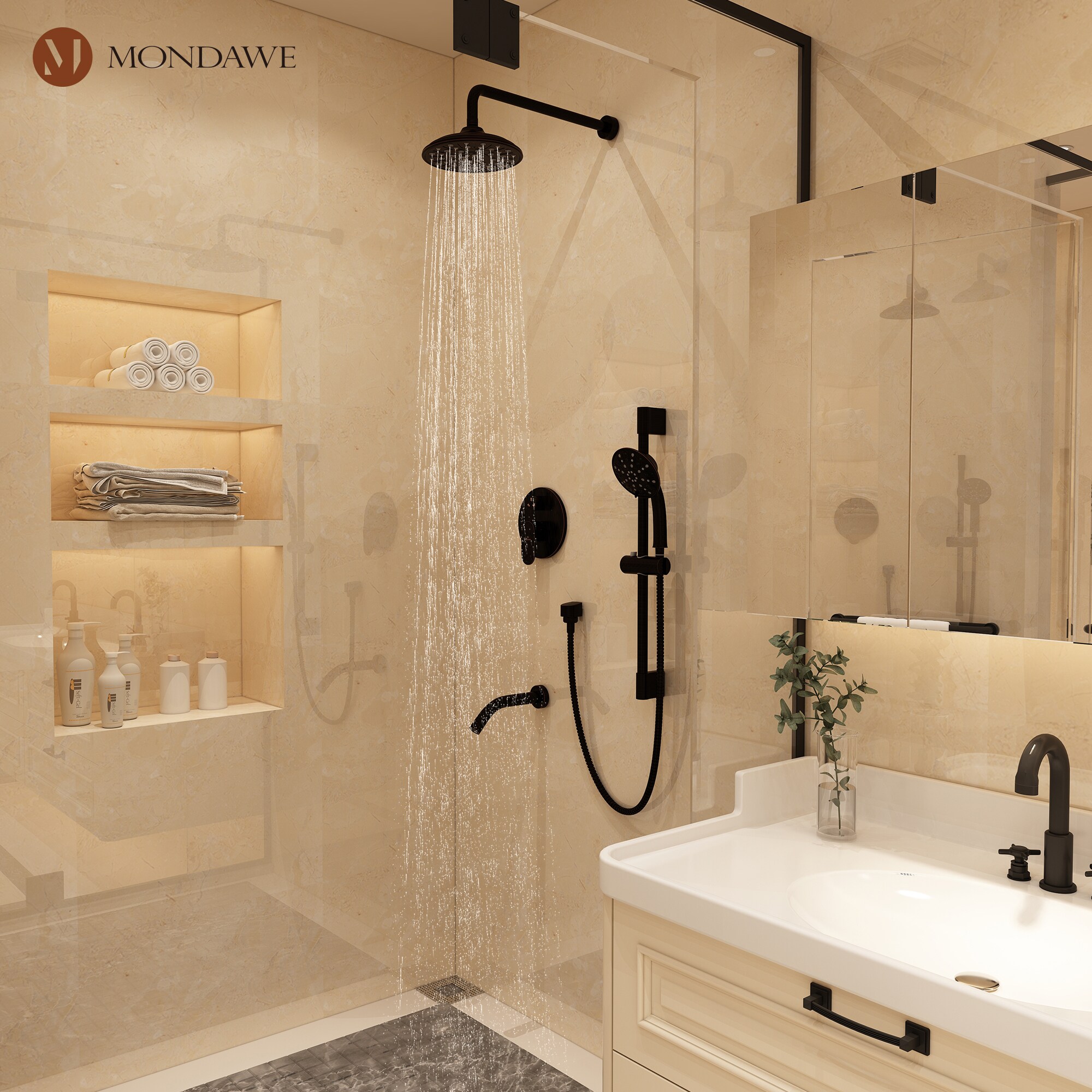 Mondawe MD-A3815-ORB3 Showerhead-Bar-Panels - View #3