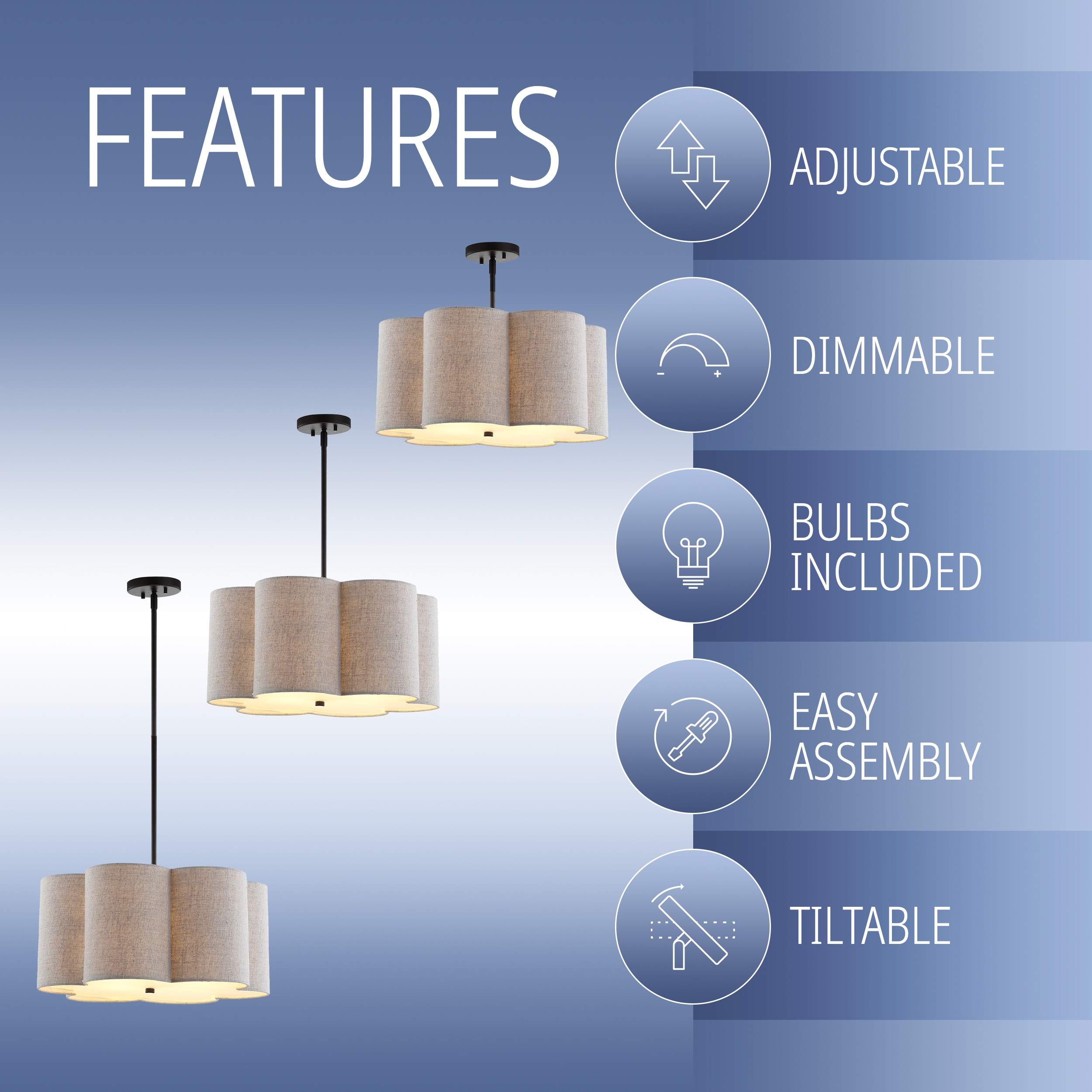 Heather 20" Oil-Rubbed Bronze Adjustable LED Drum Pendant