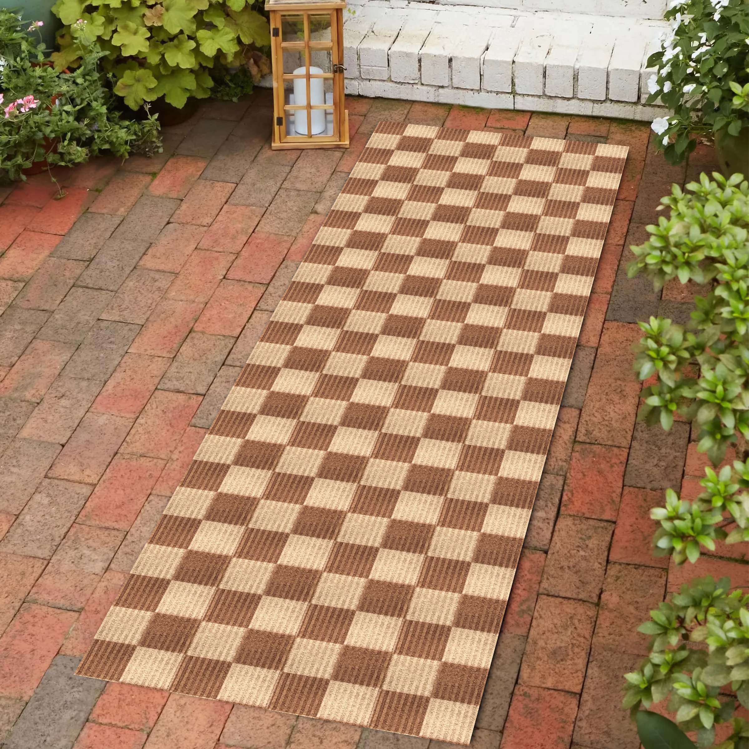 Playa Rug PLY-CHEC-BEIGE-31X5 rugs - View #2