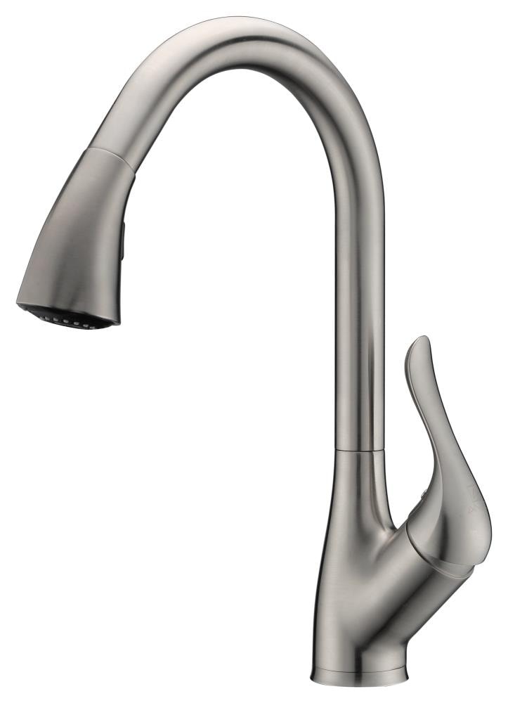 ANZZI Accent Brushed Nickel Single Handle Pull-down Kitchen Faucet 