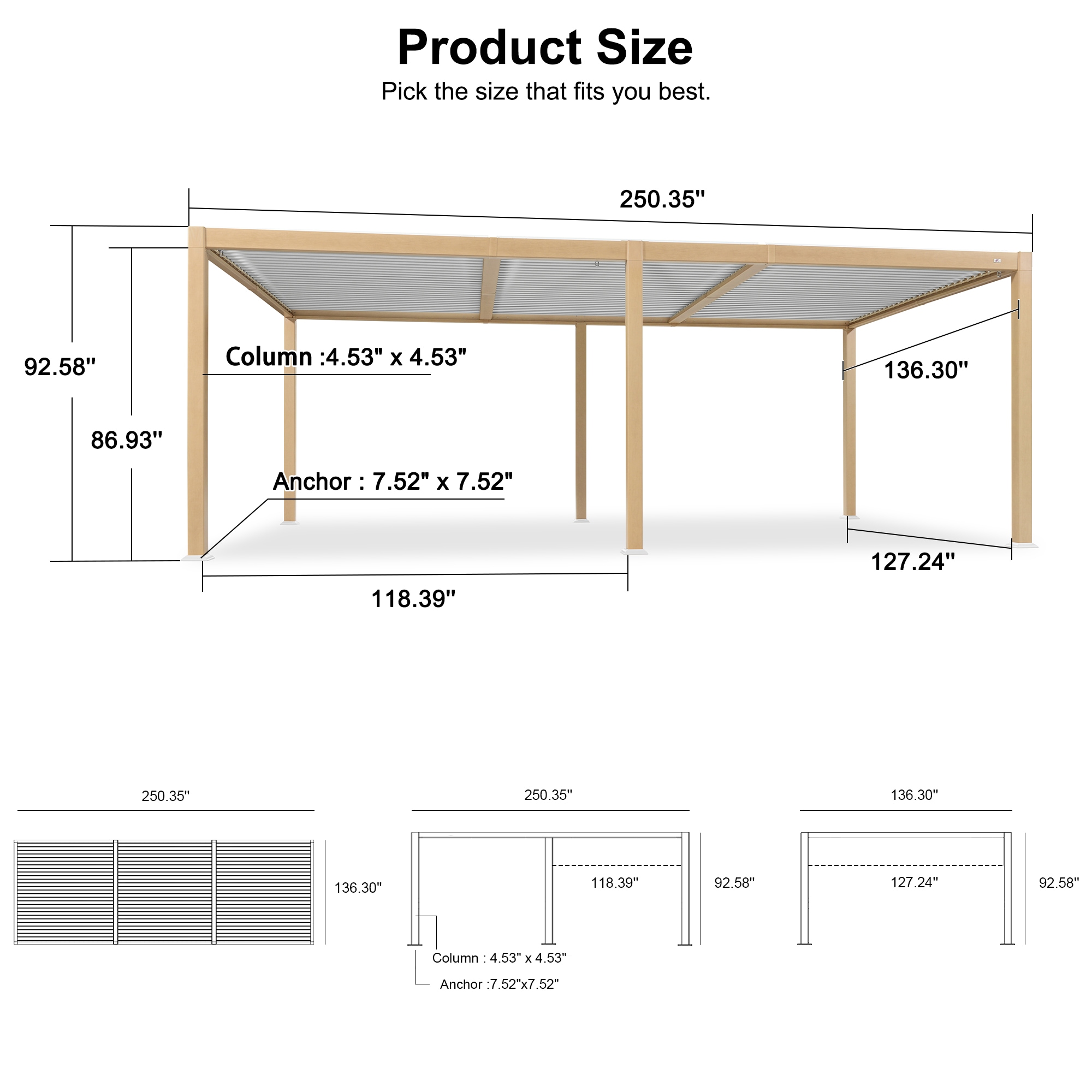 PURPLE LEAF LS05KSPRG1121 Pergolas-2 - View #2