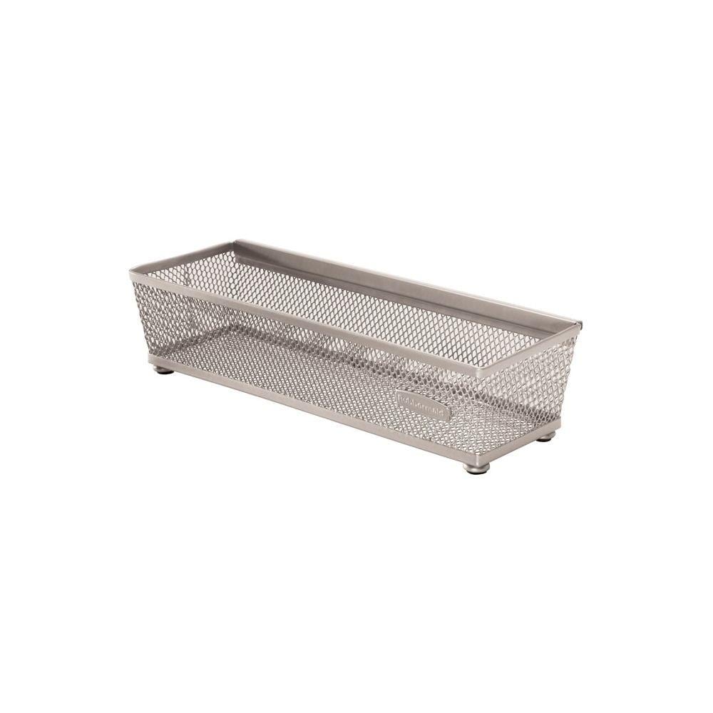 Rubbermaid FG1F7700TITNM 3-in W x 3.5-in H x Silver Metal Bin