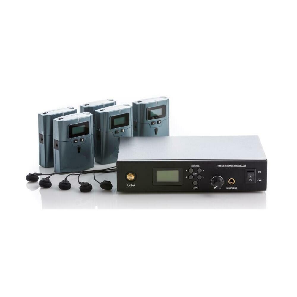  FLNT013 Fluent FA-ALS-72BP-5 72MHz 5 Person Assistive Listening System with Stationary Transmitter