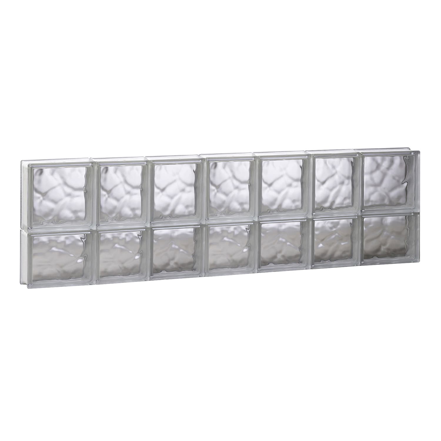 REDI2SET S4614DC Wavy Glass 44-1/4-in x 13-1/2-in Frameless Replacement Glass Block Window