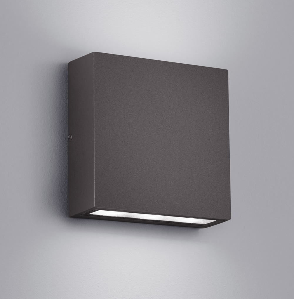 Afoxsos LWDX005 5.5-in H Matte Gray Hardwired Integrated LED Outdoor Wall Light