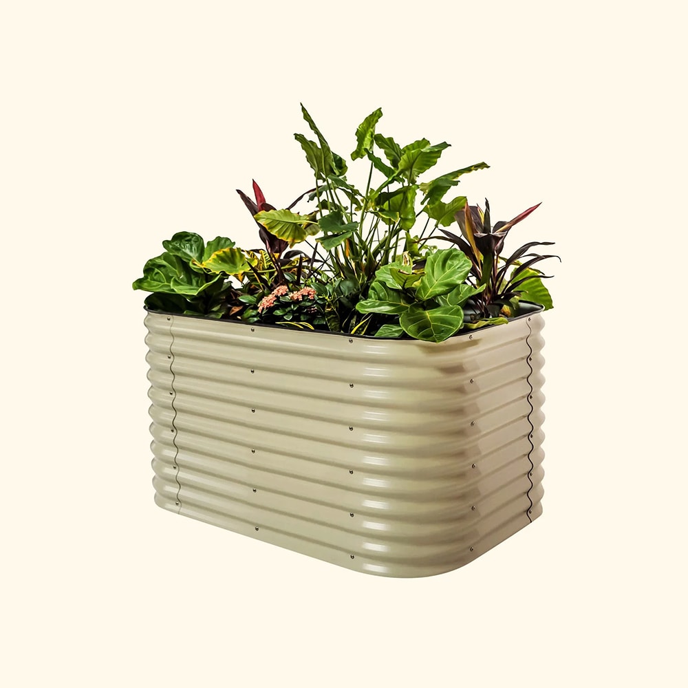 Vego Garden VB6N132W 42-in W x 60-in L x 32-in H Pearl White Metal Raised Garden Bed