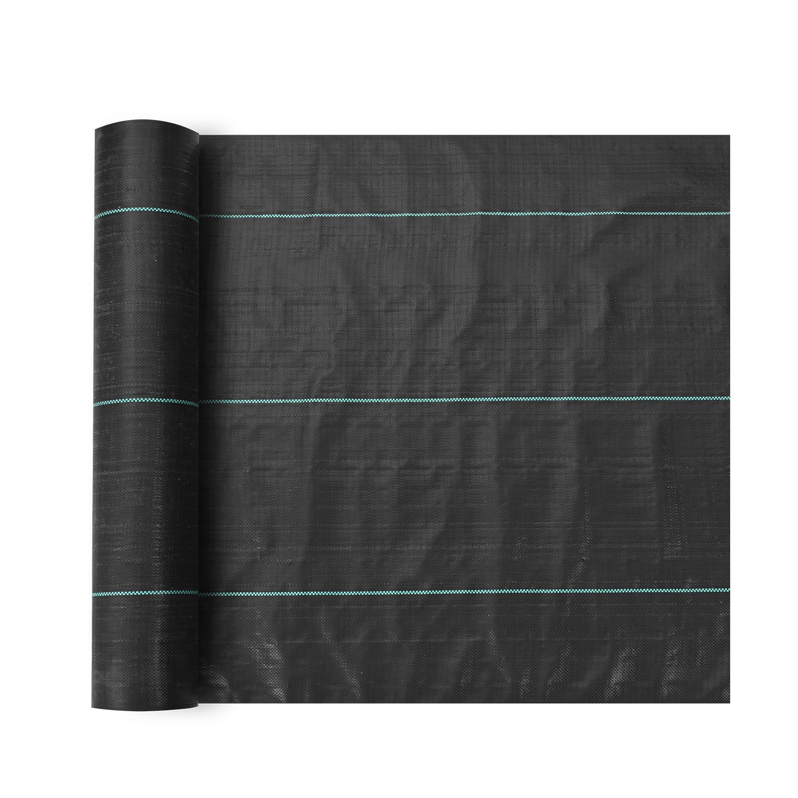 JUSHUA Premium heavy duty weed barrier landscape fabric measuring 13 ft by 60 ft weighing 5 ounces woven geotextile fabric under gravel with high permeability for weed blocker weed mat driveway fabric weed control garden cloth