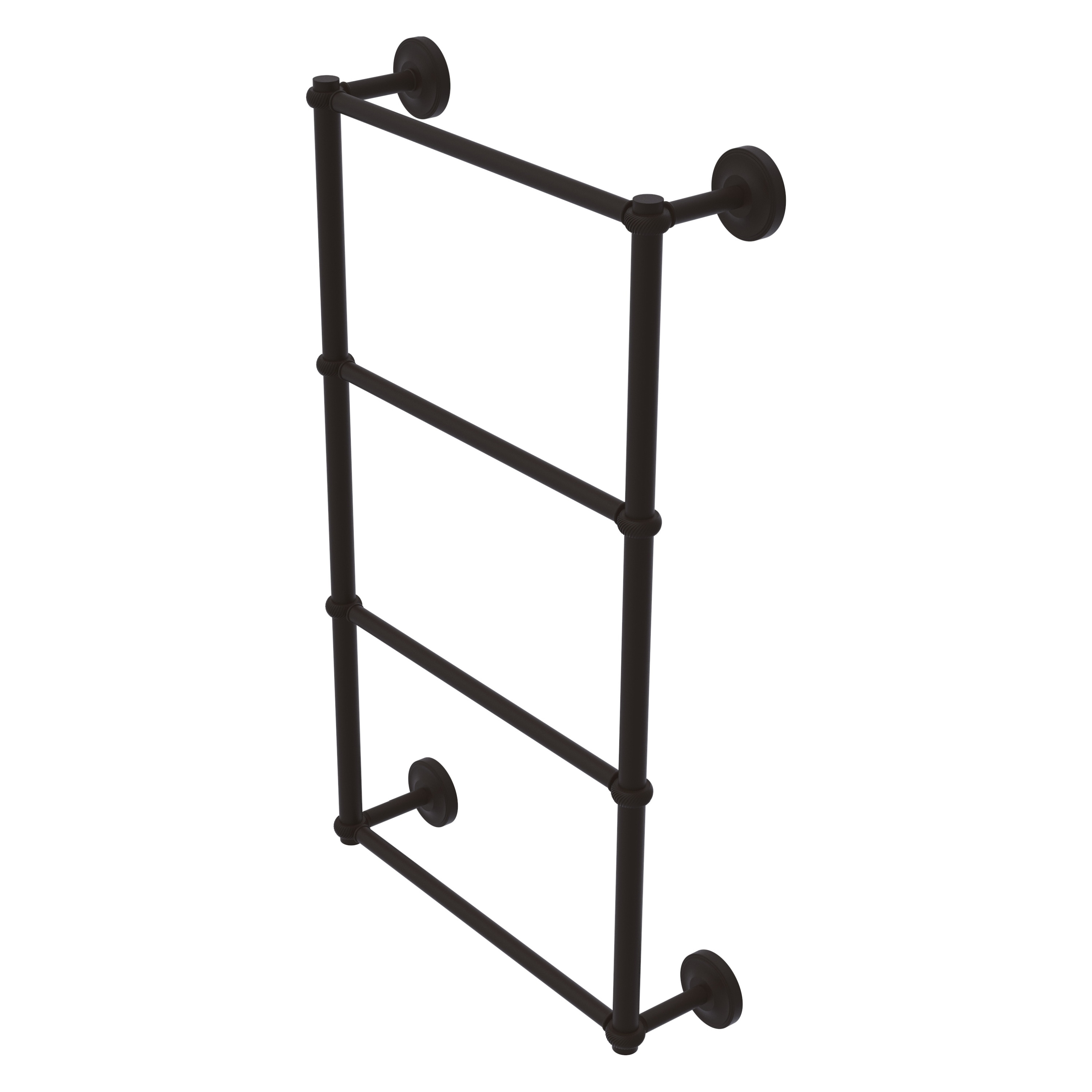 Allied Brass PR-28T-24-ORB Prestige Regal 24-in double Oil-rubbed bronze Wall mount 4-tier Towel Bar