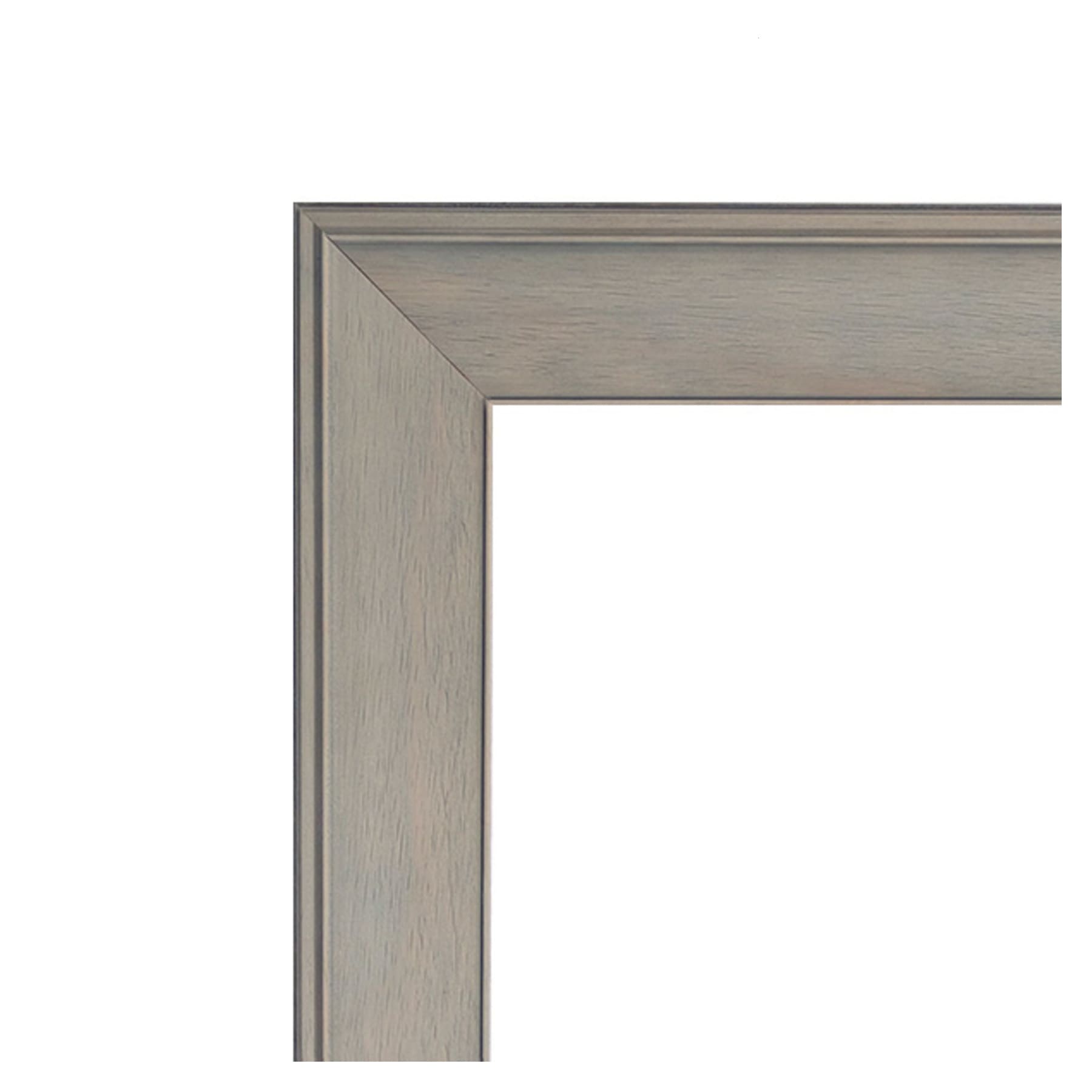 Amanti Art Greywash Frame 39.38-in x 27.38-in Bathroom Vanity Mirror ...