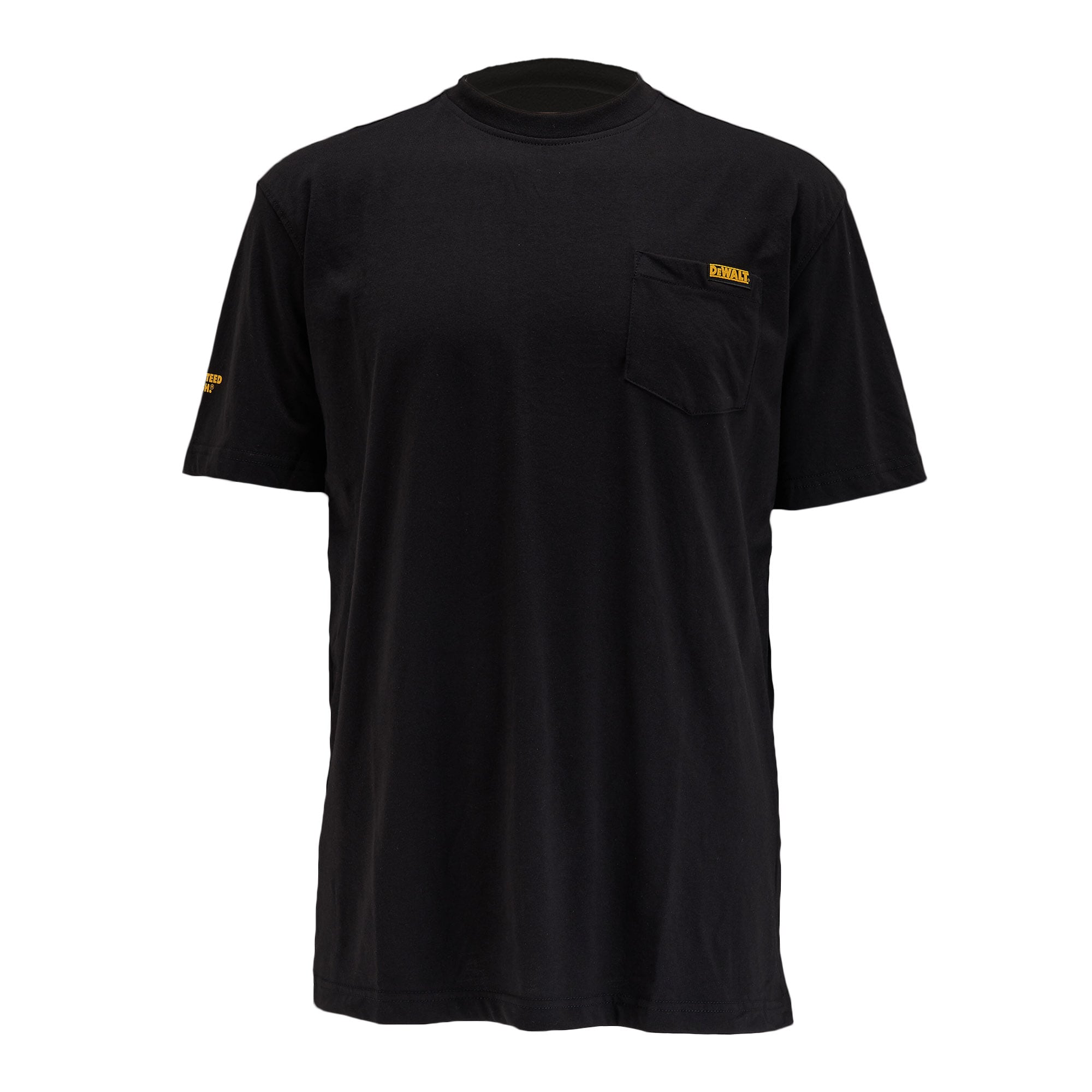DEWALT DXWW50018-BLK-XXL Men's Black Poplin Short sleeve Solid T-shirt ( 2XL )