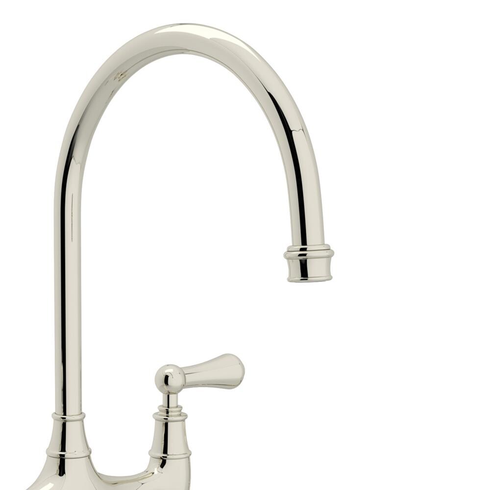 Rohl Perrin And Rowe Polished Nickel Double Handle Bridge Kitchen   08868711 