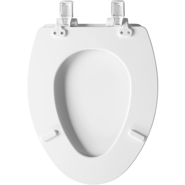 Mansfield Wood White Elongated Soft Close Toilet Seat in the Toilet ...