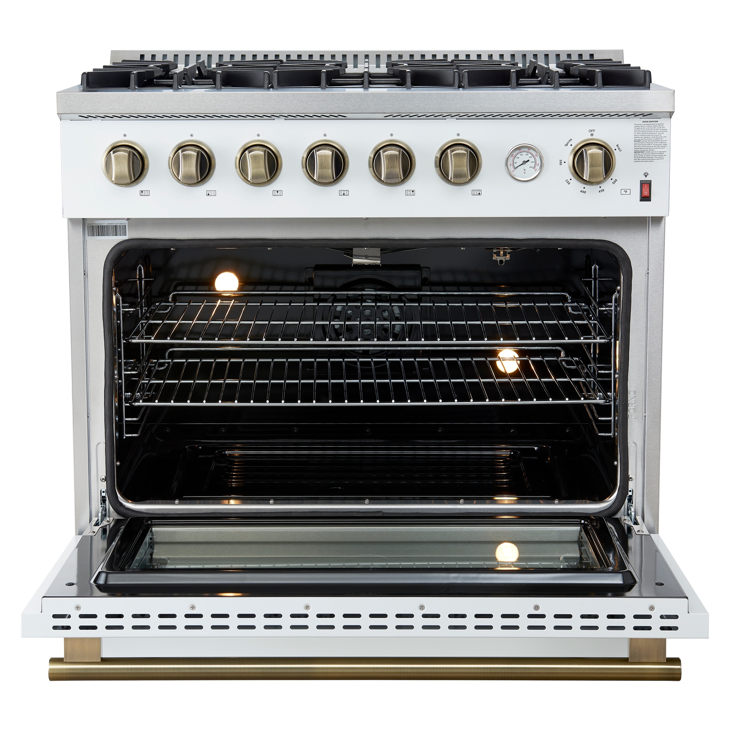 FORNO FFSGS6277-36WHT Freestanding-Gas-Ranges - View #4