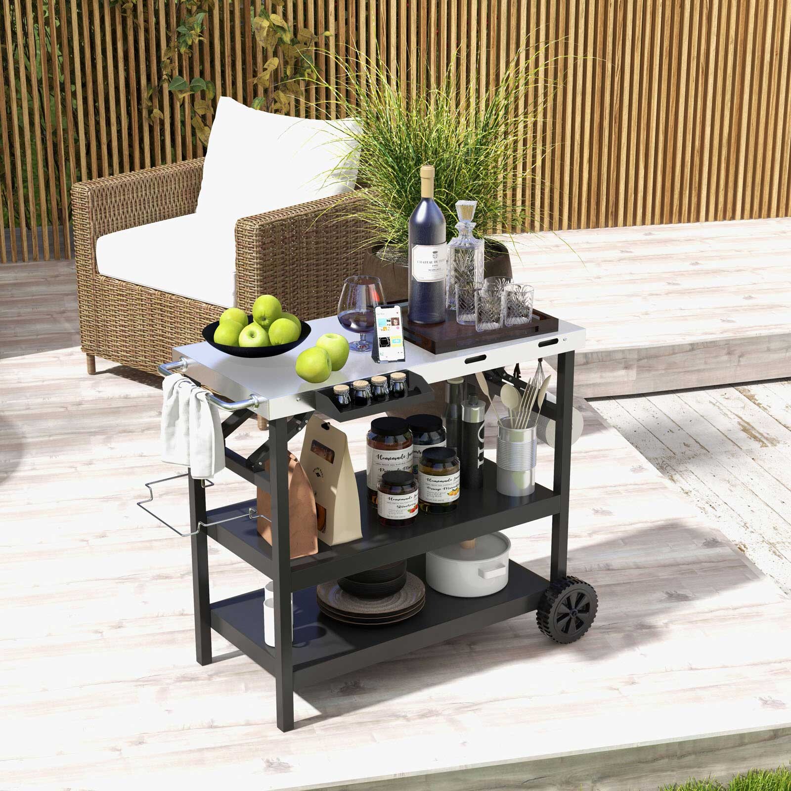 Slickblue D-CO-KB21801PN Grill-Carts-Grill-Stands - View #4