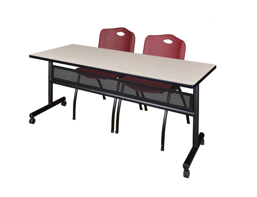 Regency MKFTM7224PL47BY Training Off-white 4-Person Training Table (72-in W x 29-in H)