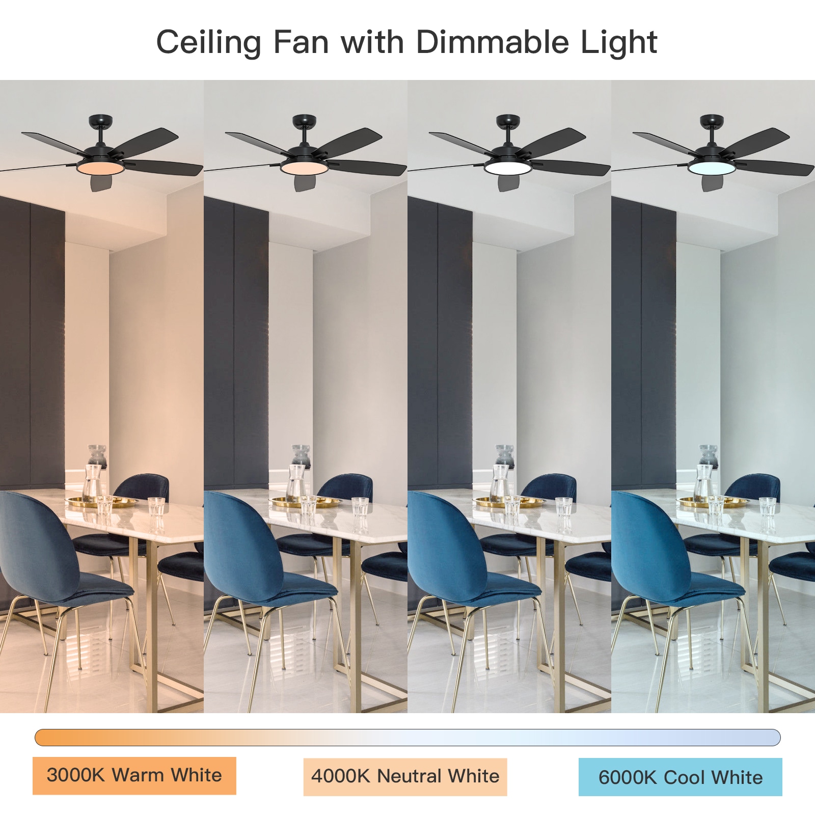 TALOYA RV52-BK-5D-T5 Ceiling-Fans - View #6