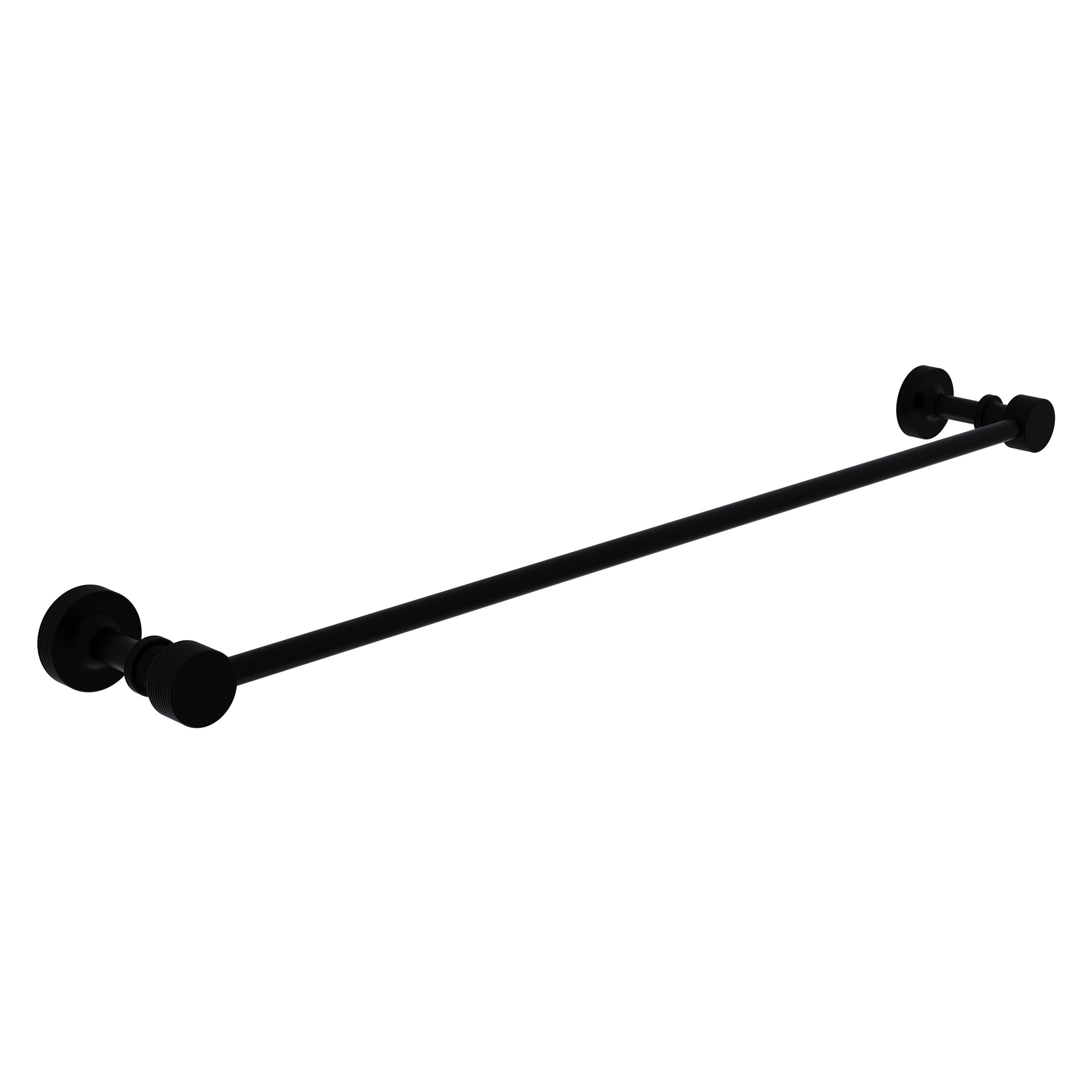 Allied Brass FT-21/18-BKM Foxtrot 18-in Matte Black Wall mount Single Towel Bar