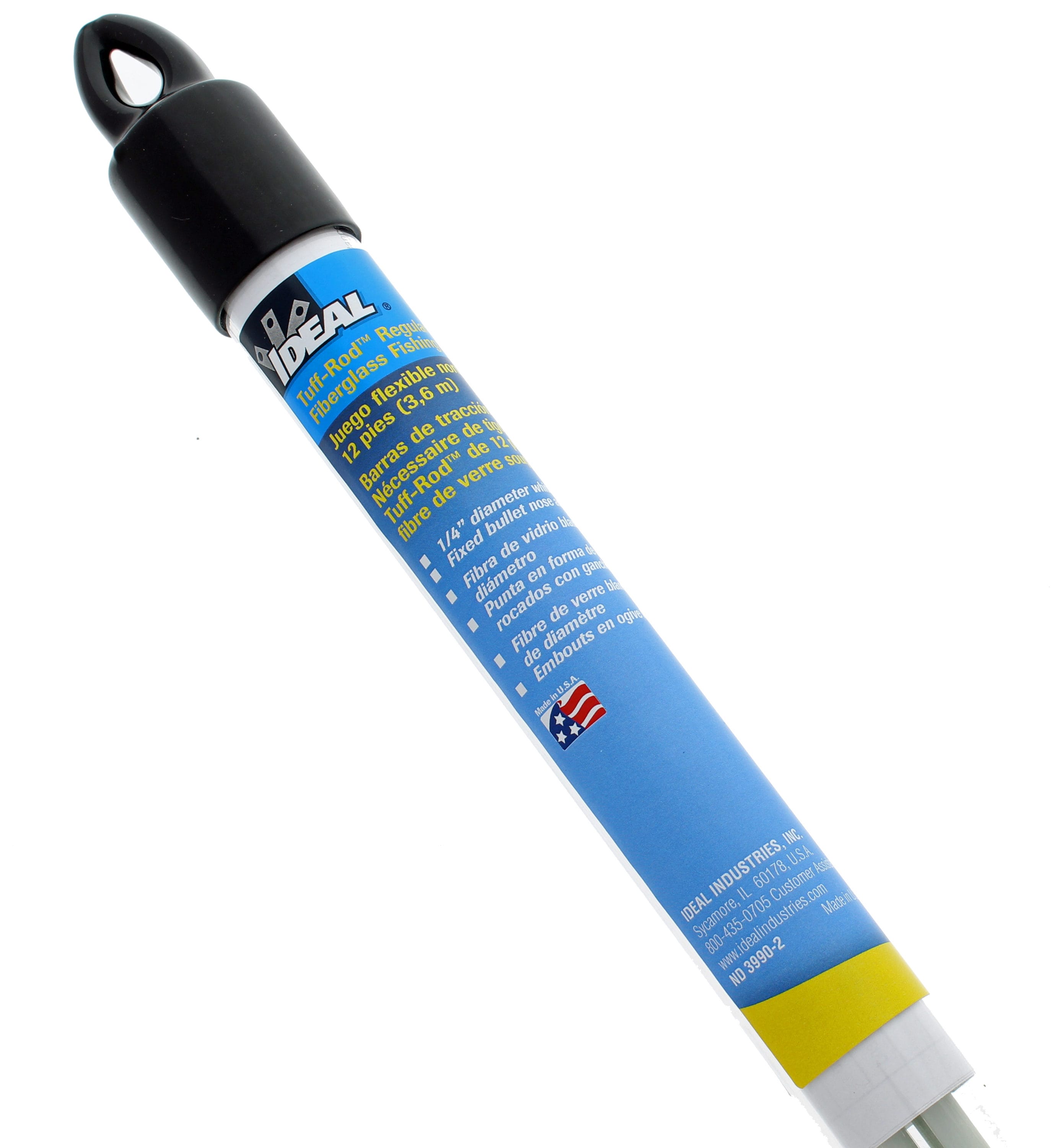 IDEAL® Tuff-Rod™ 31-633 Lightweight Fishing Pole Kit, 30 ft L, 3/16 in  Pole, Fiberglass, Pale Green Luminescent