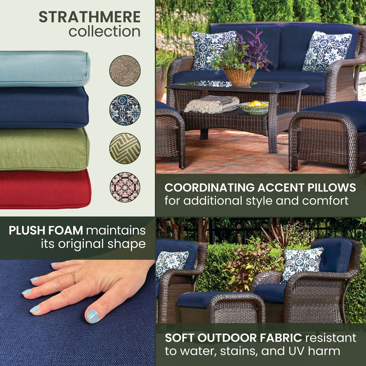 Hanover STRATHMERE6PCNVY Patio-Conversation-Sets - View #6