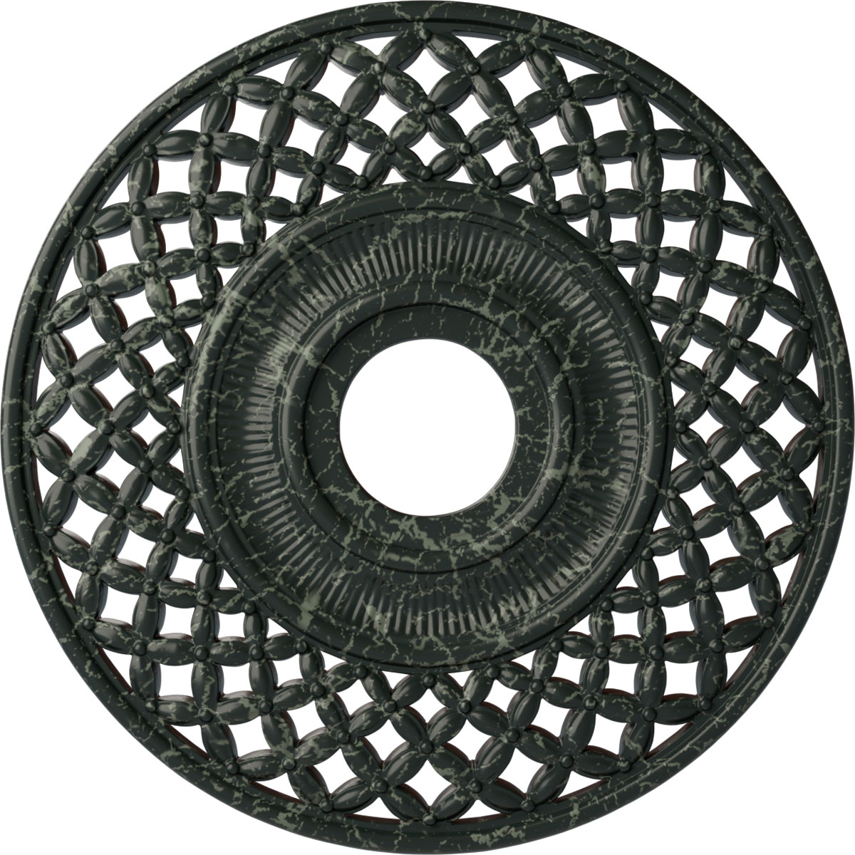Ekena Millwork CM22RBPTC Robin 22.25-in W x 22.25-in L Painted Turtle Crackle Polyurethane Whole Ceiling Medallion