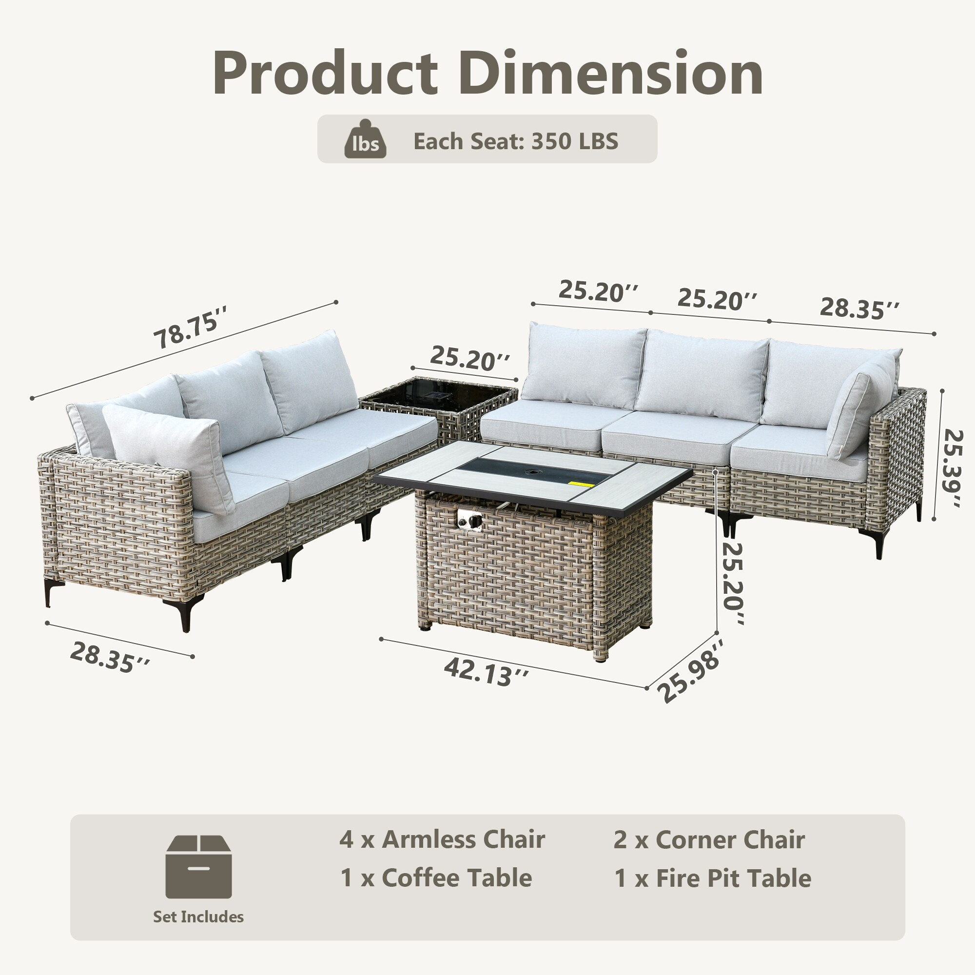 Pouuin RFPSKT408 Patio-Sofas-Daybeds - View #2