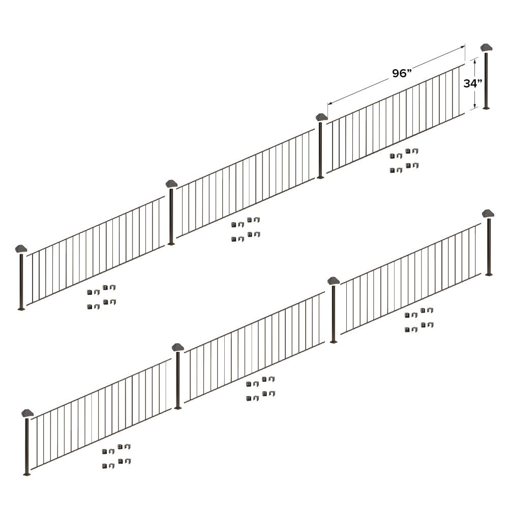 48 Foot Long Bronze Deck Railing Systems at Lowes.com