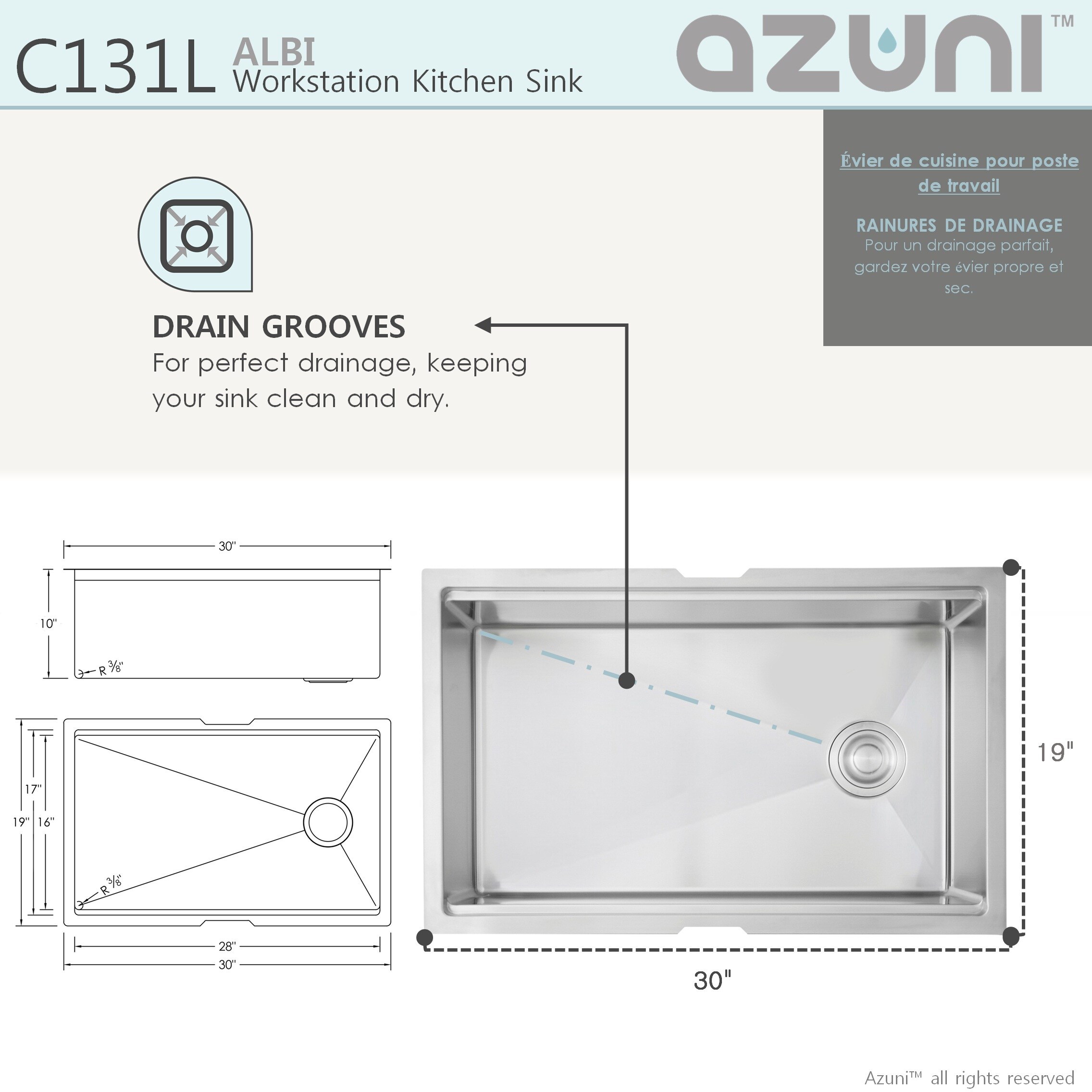 Azuni C131L1 Kitchen-Sinks - View #6