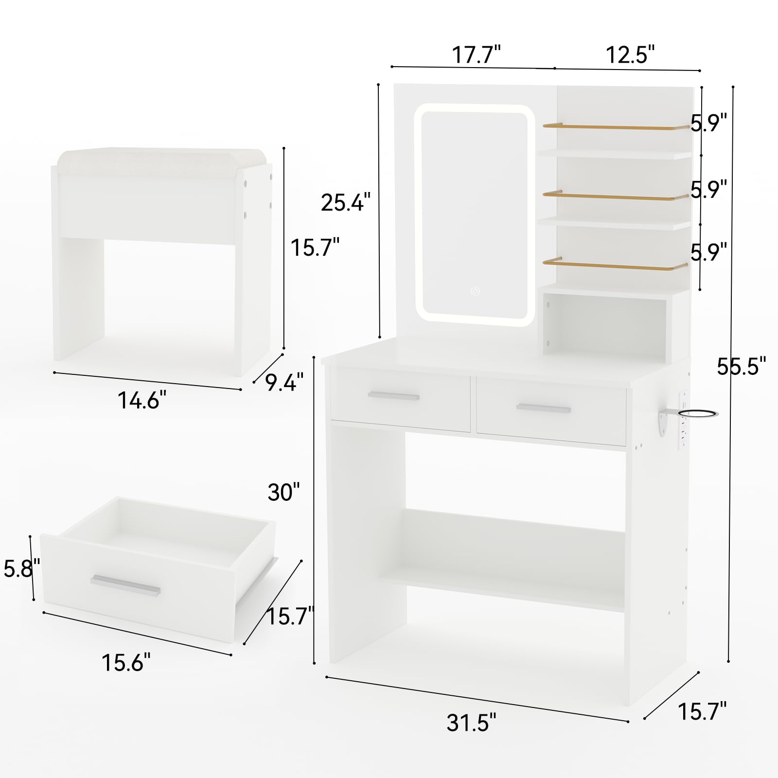 IdealHouse LW-JAS-DSGN Bedroom-Vanities - View #2