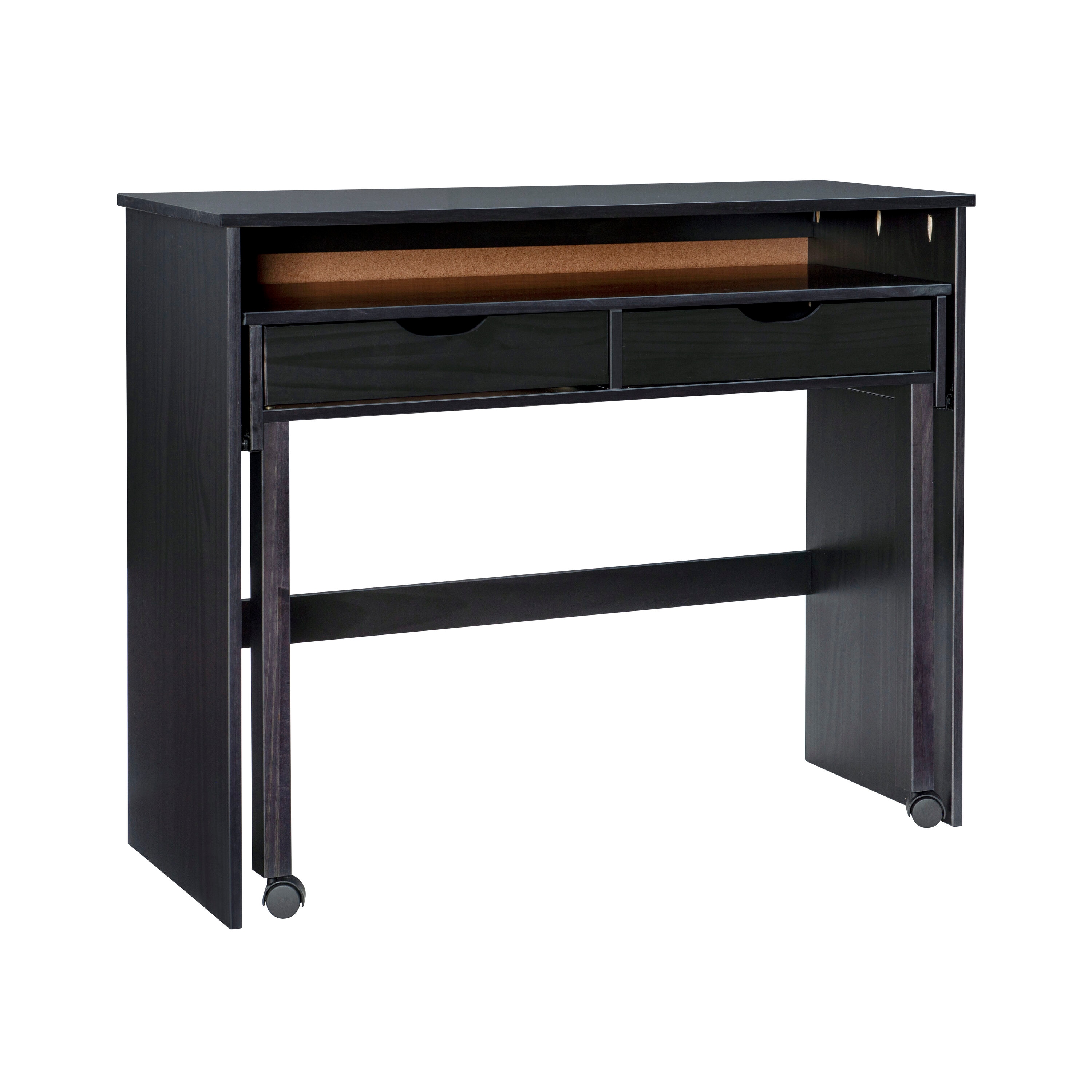 Linon DK115BLK01U Cary 42.13-in Black Modern/Contemporary Pine Computer desk