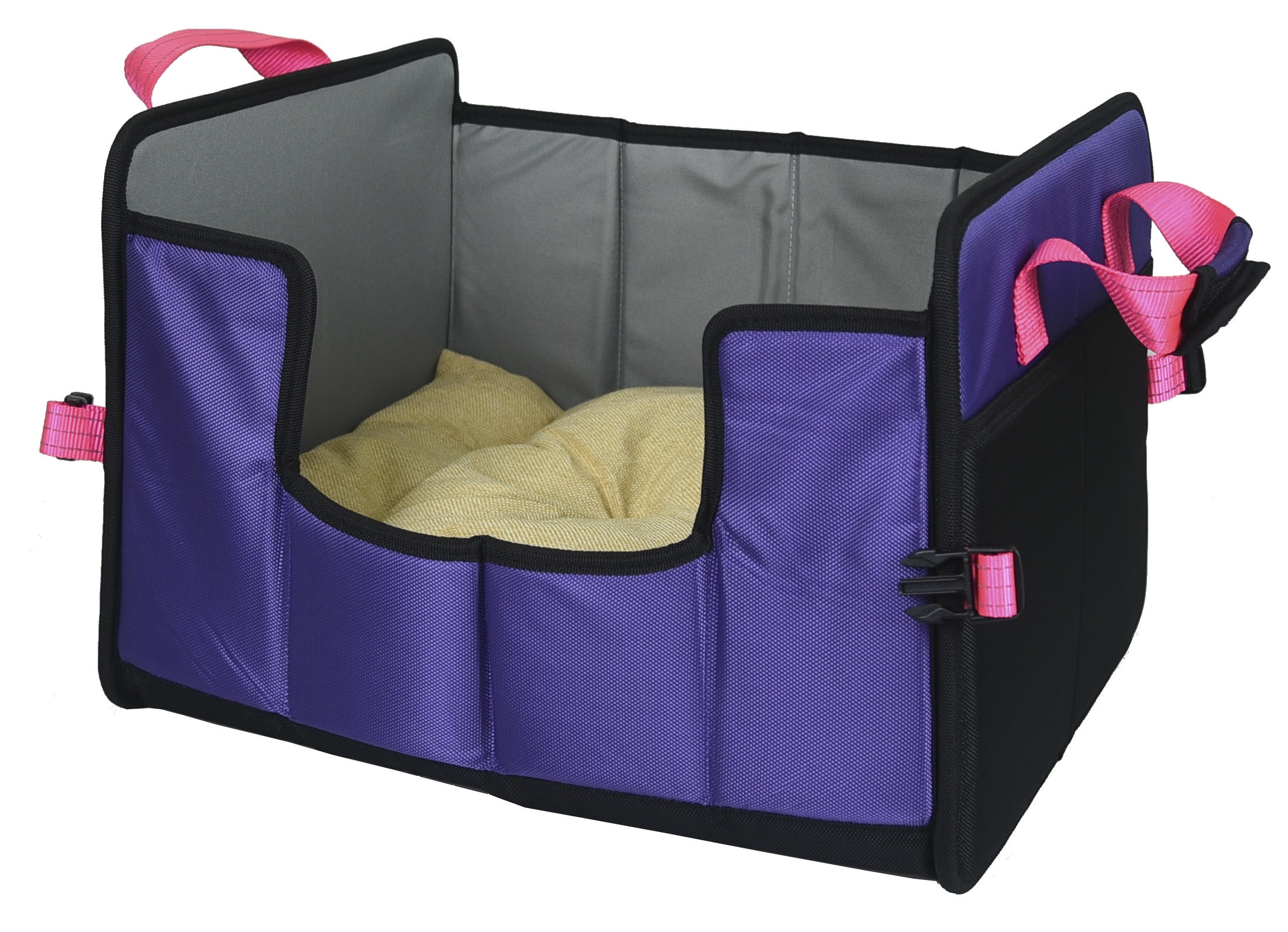 Pet Life Rectangular Purple Enclosed Dog/Cat Bed (Small) in the Pet ...