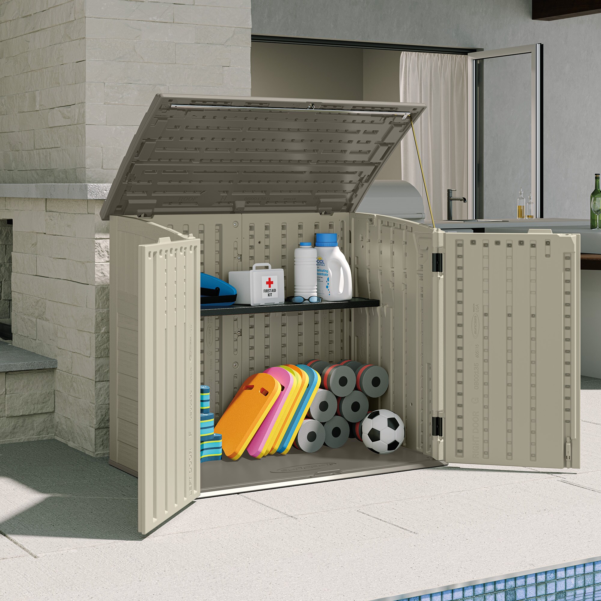 Suncast 53-in x 31.5-in Gray Outdoor Storage