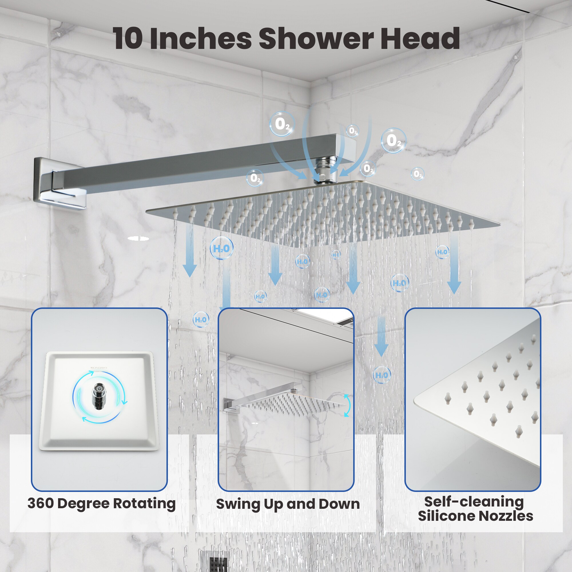 CASAINC OY-98A1002-BG Showerhead-Bar-Panels - View #6