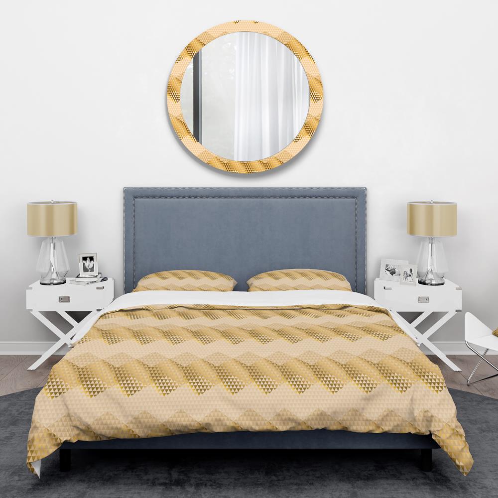 Designart BED24625-Q 3 -Piece Yellow Queen Duvet cover Set