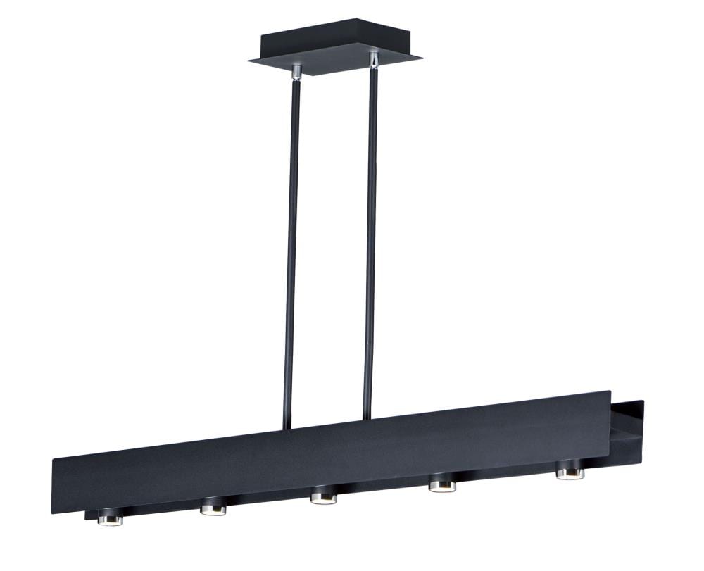 ET2 E24634-BKPC Beam LED 5 -Light Black/Polished Chrome Modern/contemporary Square Integrated LED Large Hanging Kitchen island light