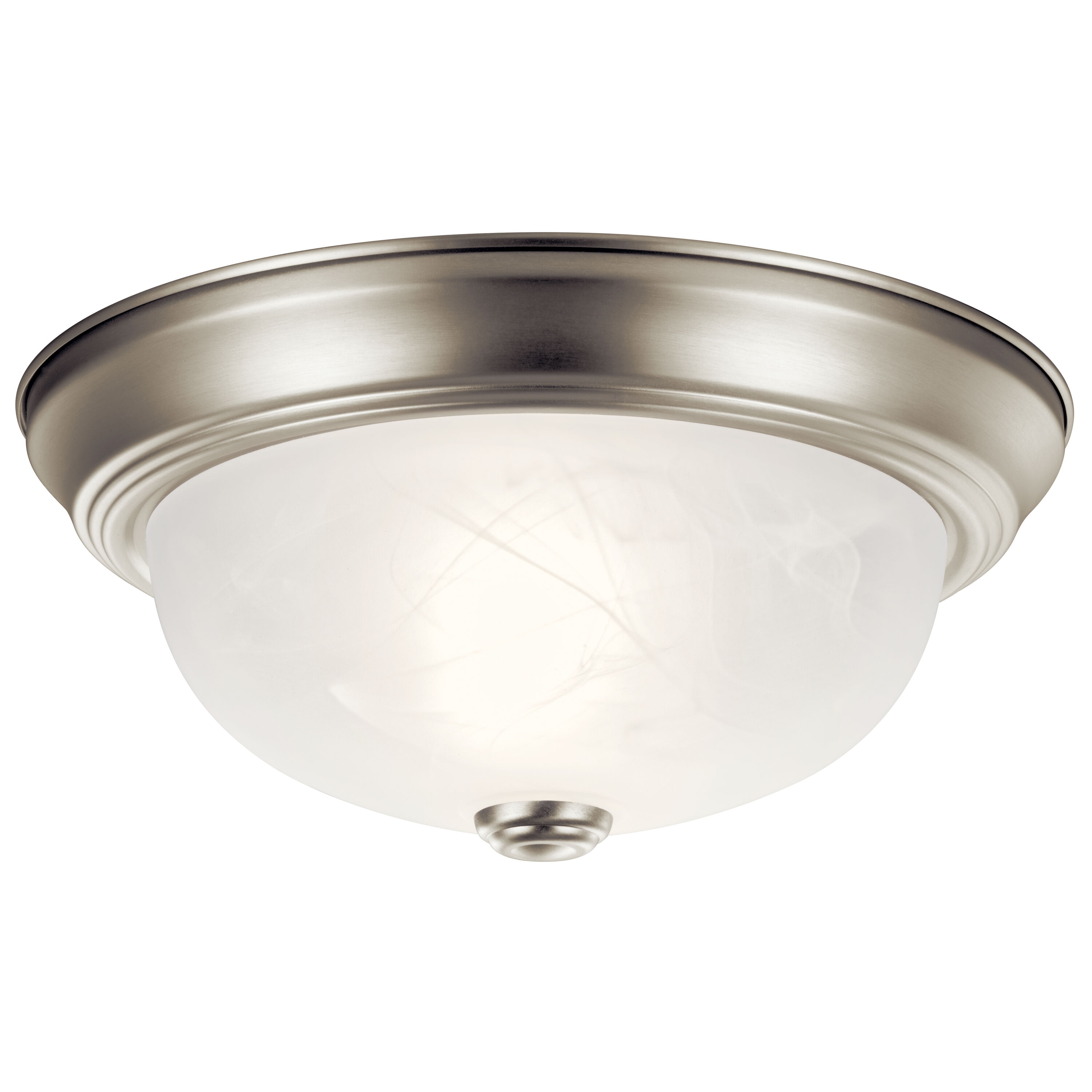 Kichler 8108NI 1 -Light 11.25-in Brushed Nickel Flush Mount Light