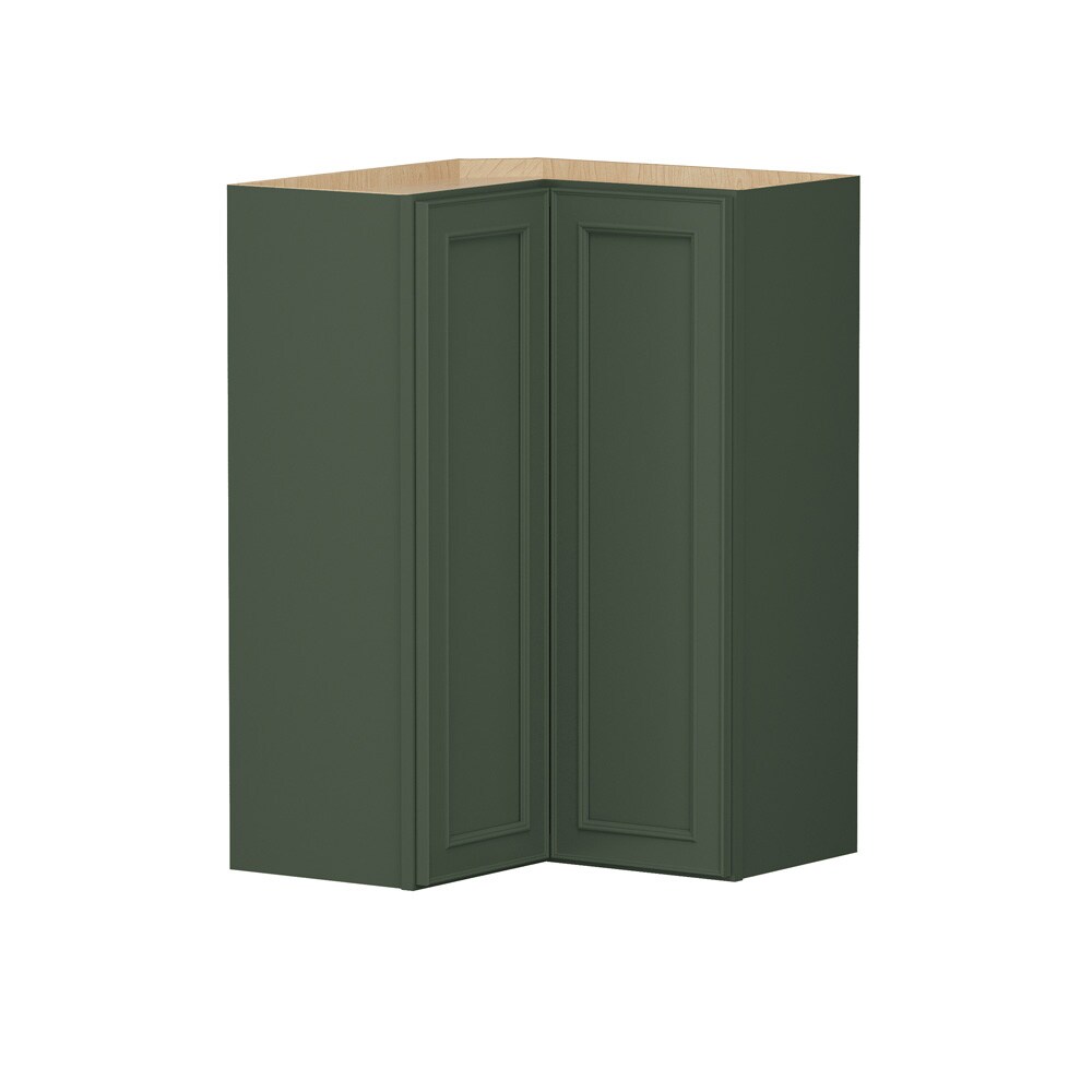 Shenandoah Irvington 24-in W x 36-in H x 12-in D Sage Painted L-Shaped Corner Wall Fully Assembled Cabinet Recessed Panel Miter