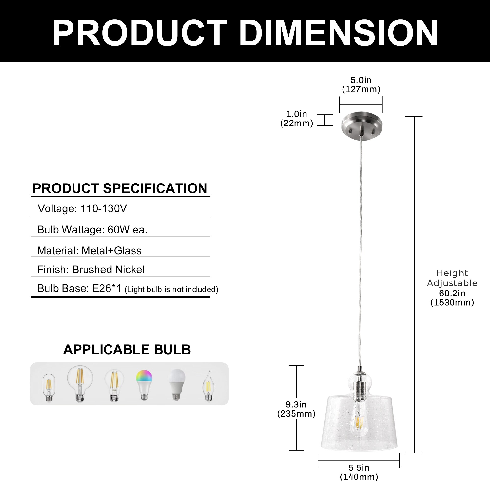 YANSUN LA-CX18201ANK-1A Pendant-Lights - View #4