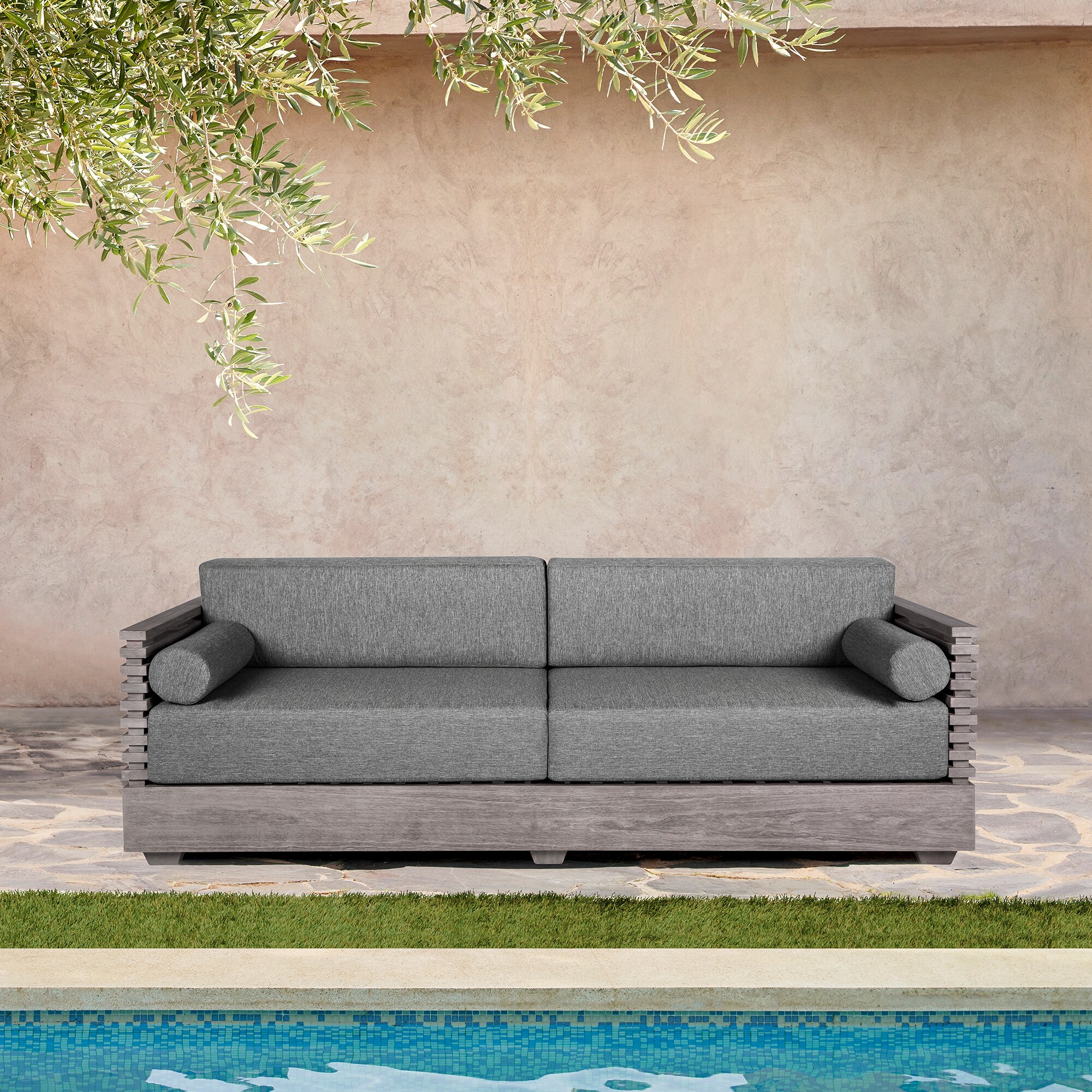 Armen Living LCVISOEUCGRY Patio-Sofas-Daybeds - View #9
